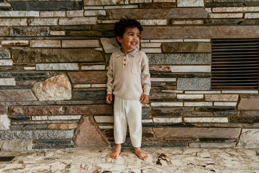Grown / Linen Rib Button Up Jumper [SS22]