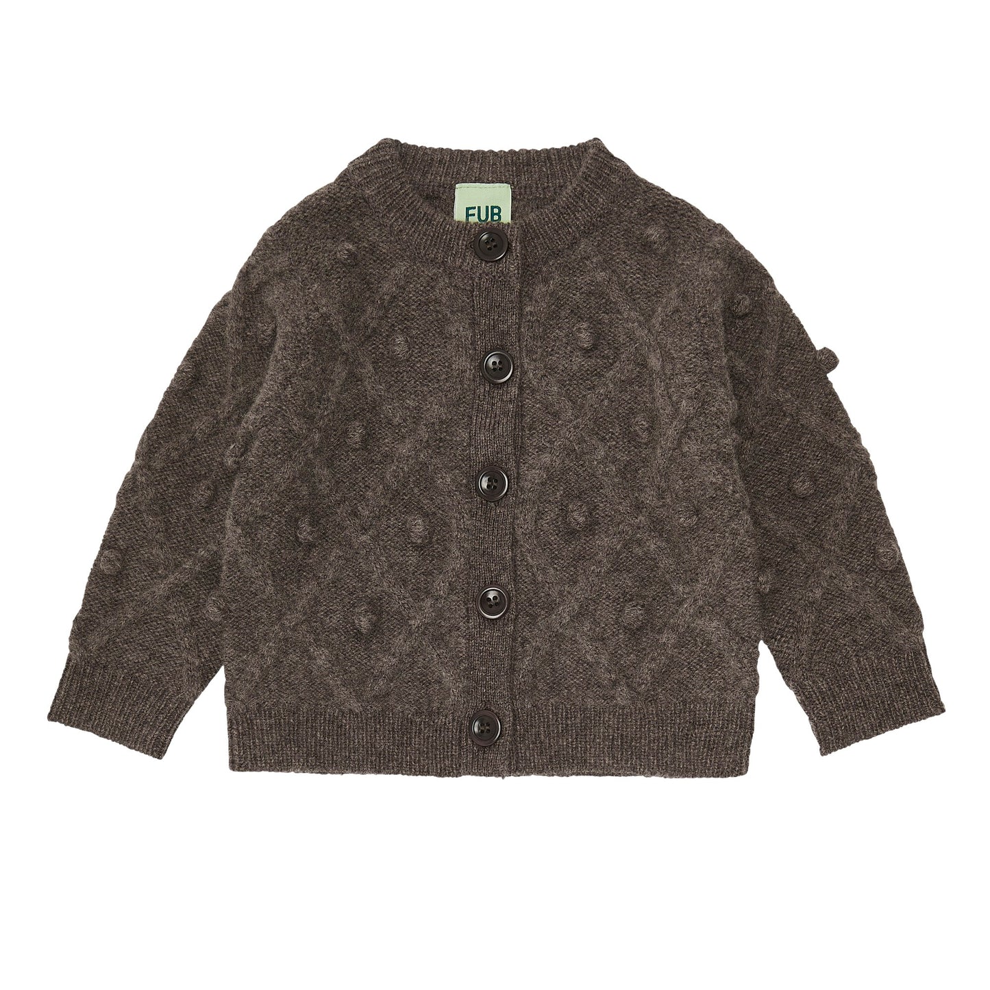 FUB / 6522 baby lambswool cardigan  (pecan) [AW22]