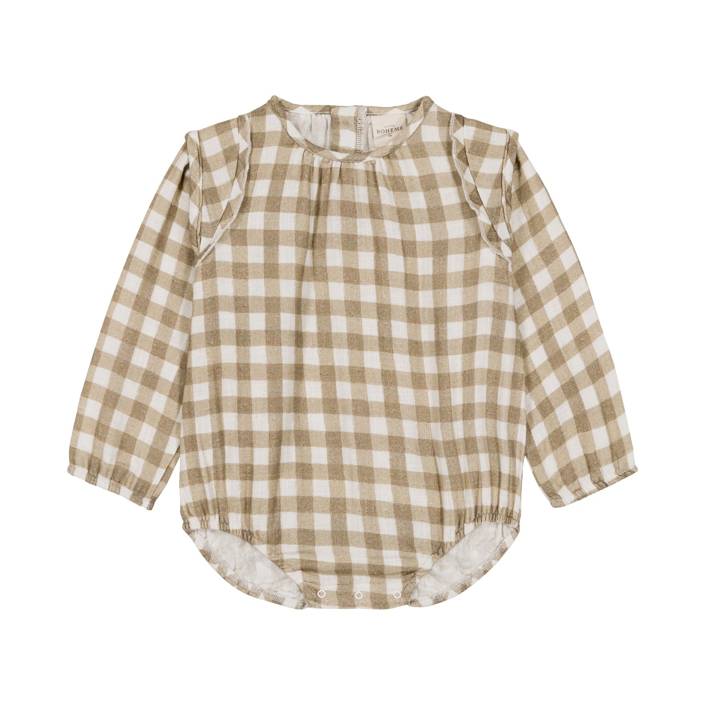 Romper ESMEE - Khaki vichy [STUDIO BOHEME](22AW)