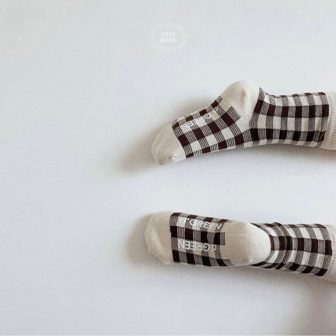 natural check socks 5p set [minirobe]