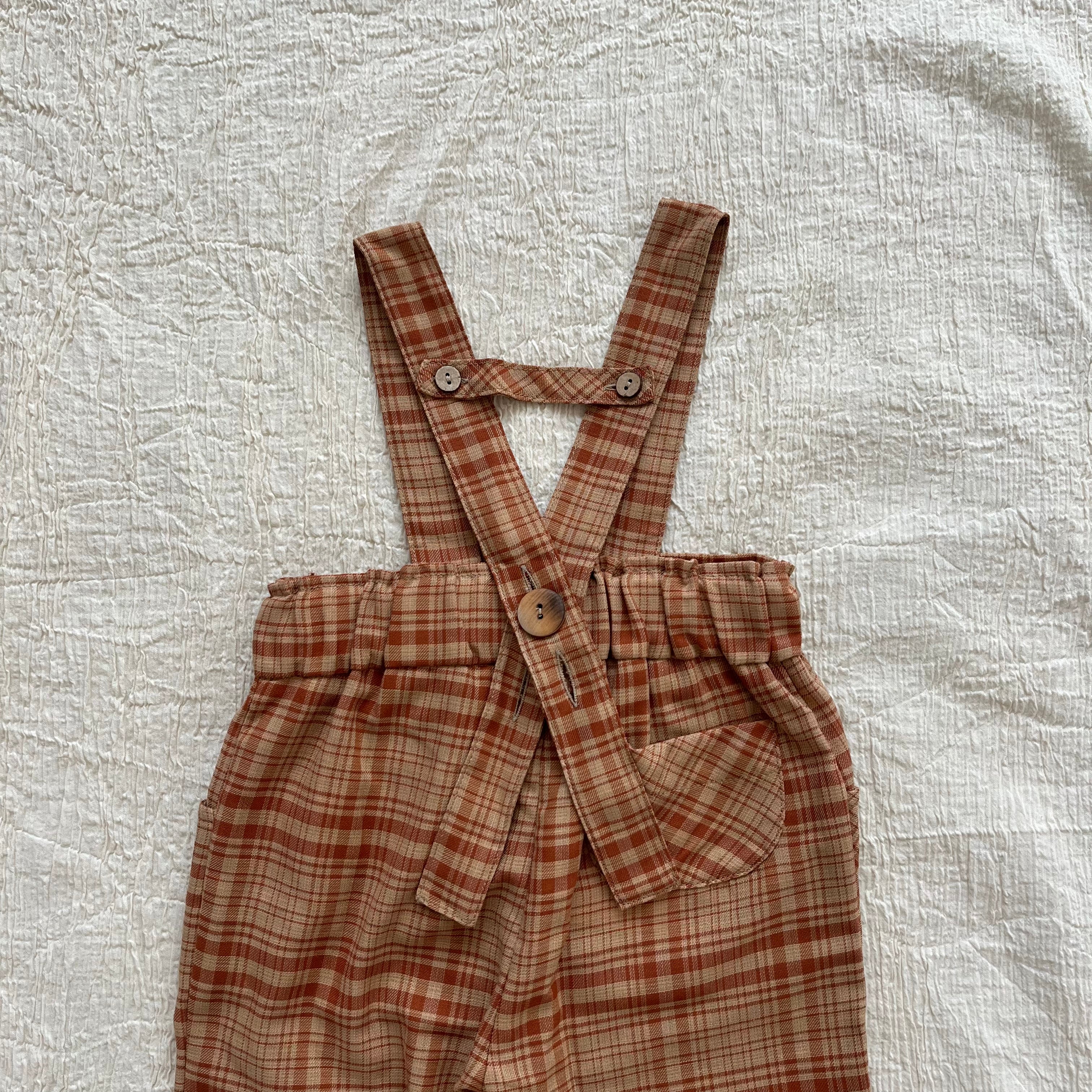 Hello Lupo :Dalston bloomers,camel check - ベビー服(男女兼用) ~95cm