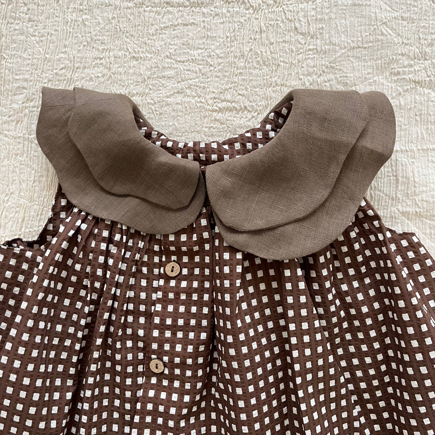 Nami dress / Chocolate quadri [HELLO LUPO]