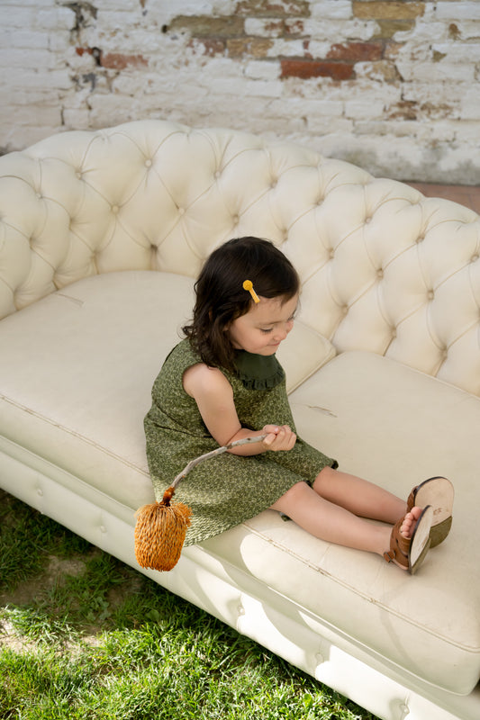 Himawari dress / Fiori verde [HELLO LUPO]