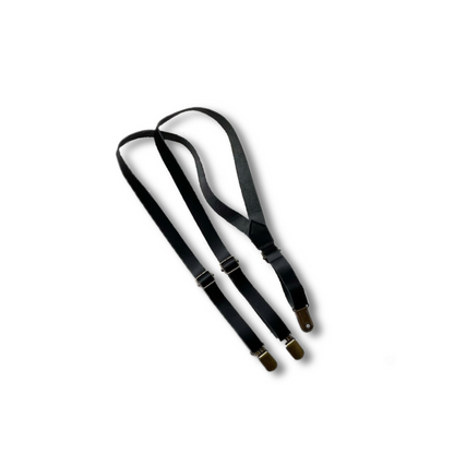 leather suspender / black