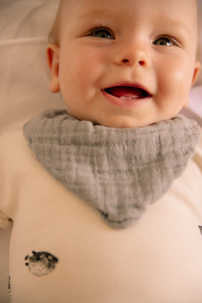 BANDANA BIB ABEL / gray blue