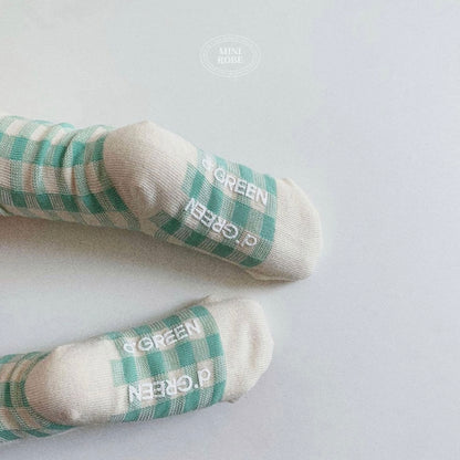 natural check socks 5p set [minirobe]
