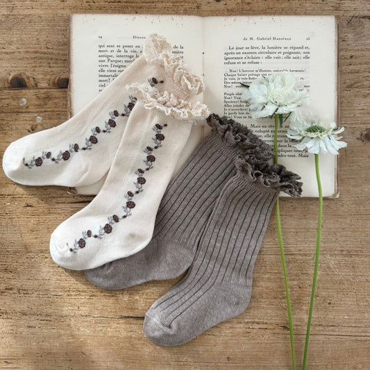 lace vintage socks 2p set [monbebe]
