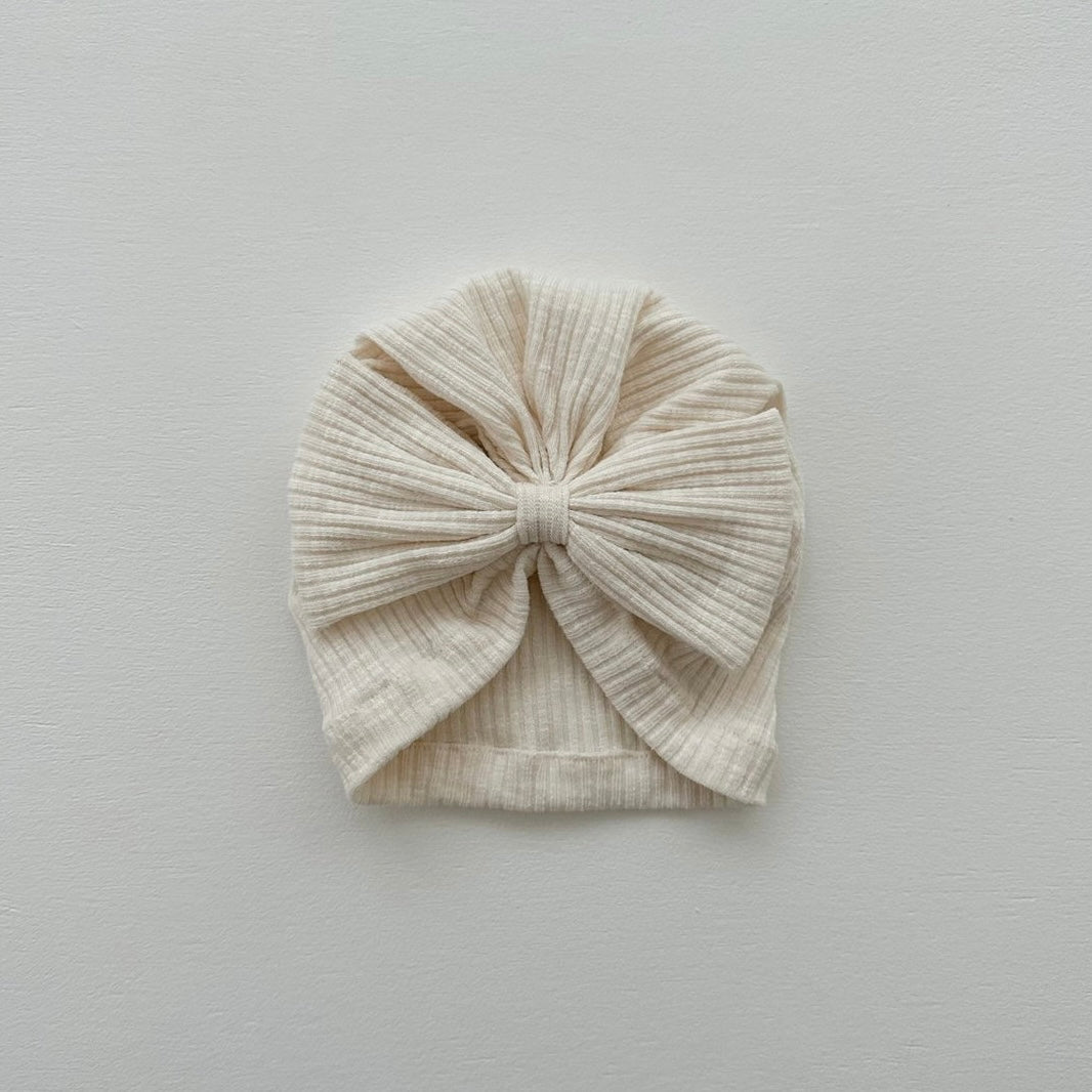macaron ribbon turban / khaki