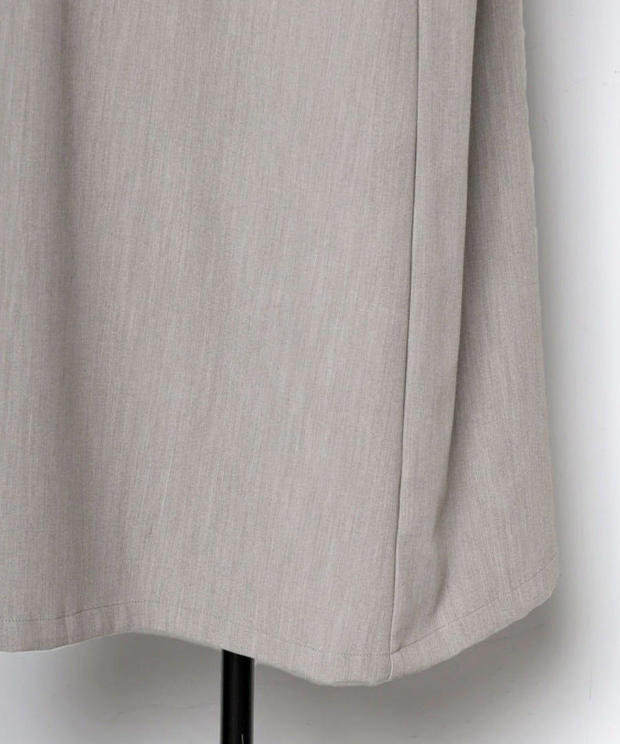 front pocket jumper skirt / gray-beige