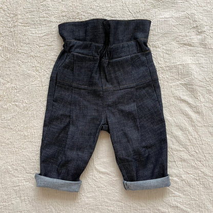 E8 Trousers(high waisted) / Navy blue denim [HELLO LUPO]