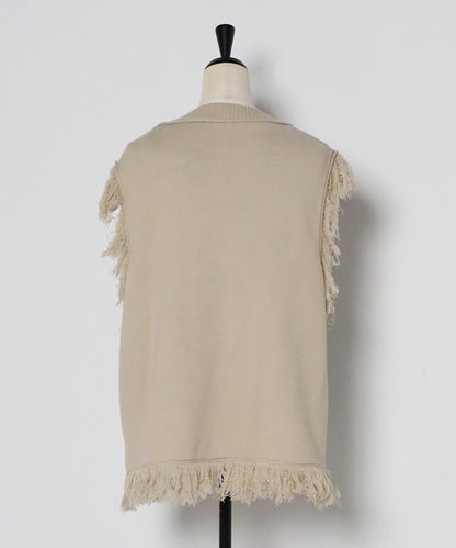 pearl pocket fringe vest