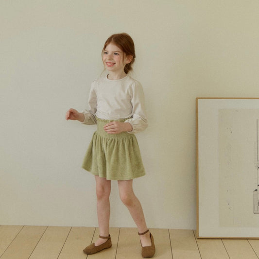 terry bubble skirt / lime [soye]