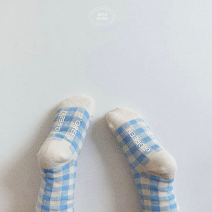 natural check socks 5p set [minirobe]
