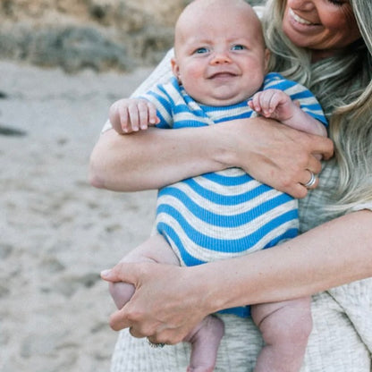 Knitted Tee Bodysuit / Latte&Ocean