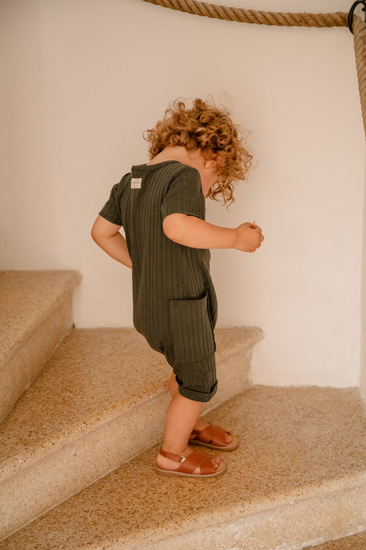 JUMPSUIT AIME RIB / abyssal green