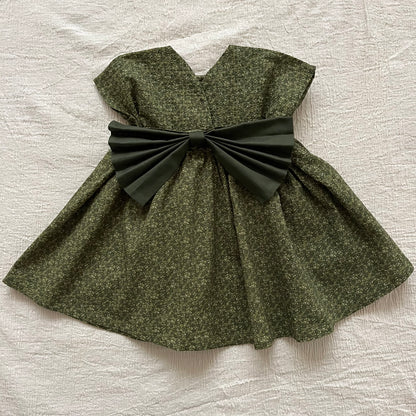 Betta dress / Fiori verde [HELLO LUPO]