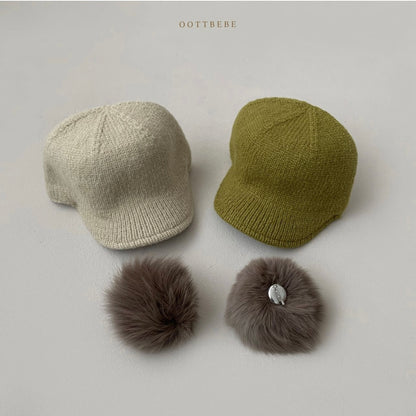 drop knit cap / olive