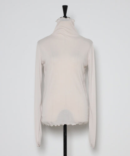 sheer turtle pullover / light gray