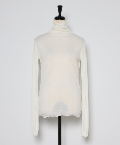 sheer turtle pullover / off-white