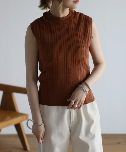 no sleeve summer rib knit