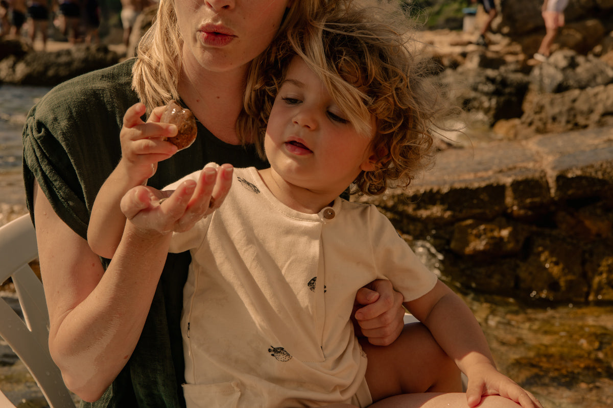 JUMPSUIT AIME / ecru-puffer fish