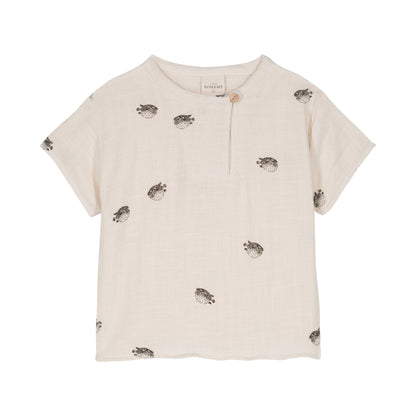 TSHIRT ORSO GAZE / ecru-puffer fish