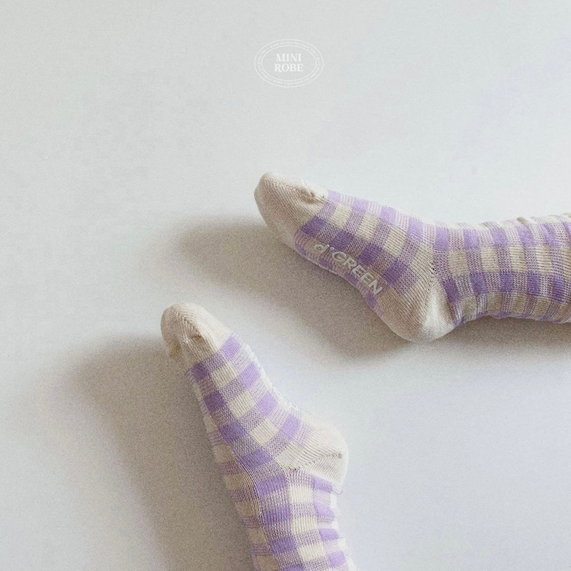 natural check socks 5p set [minirobe]