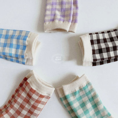 natural check socks 5p set [minirobe]