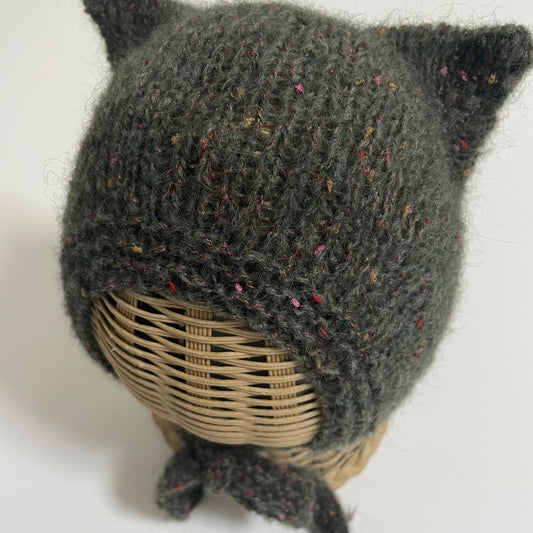 premium kitty hat / mix deep green [PIXIE HAT×ANOKO.限定コラボ]