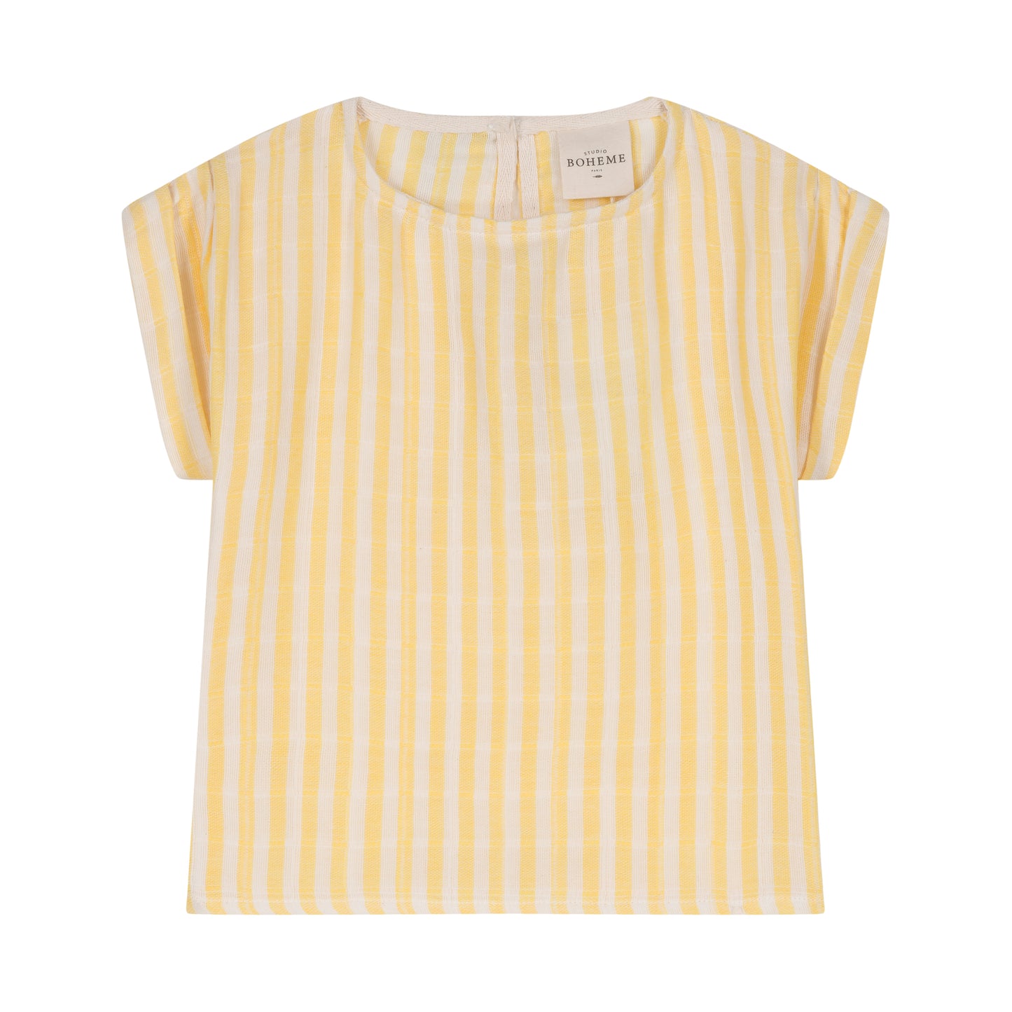 BLOUSE PRASLIN GAZE/ yellow stripes [STUDIO BOHEME]