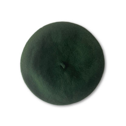 wool beret / green