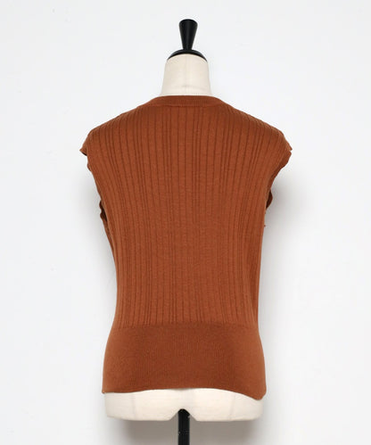 no sleeve summer rib knit