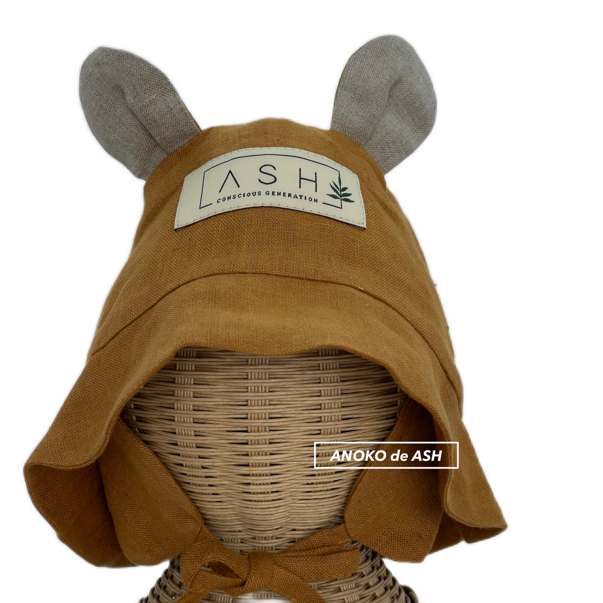 bear hat / ginger / straight / neutral [ASH generation] – anoko