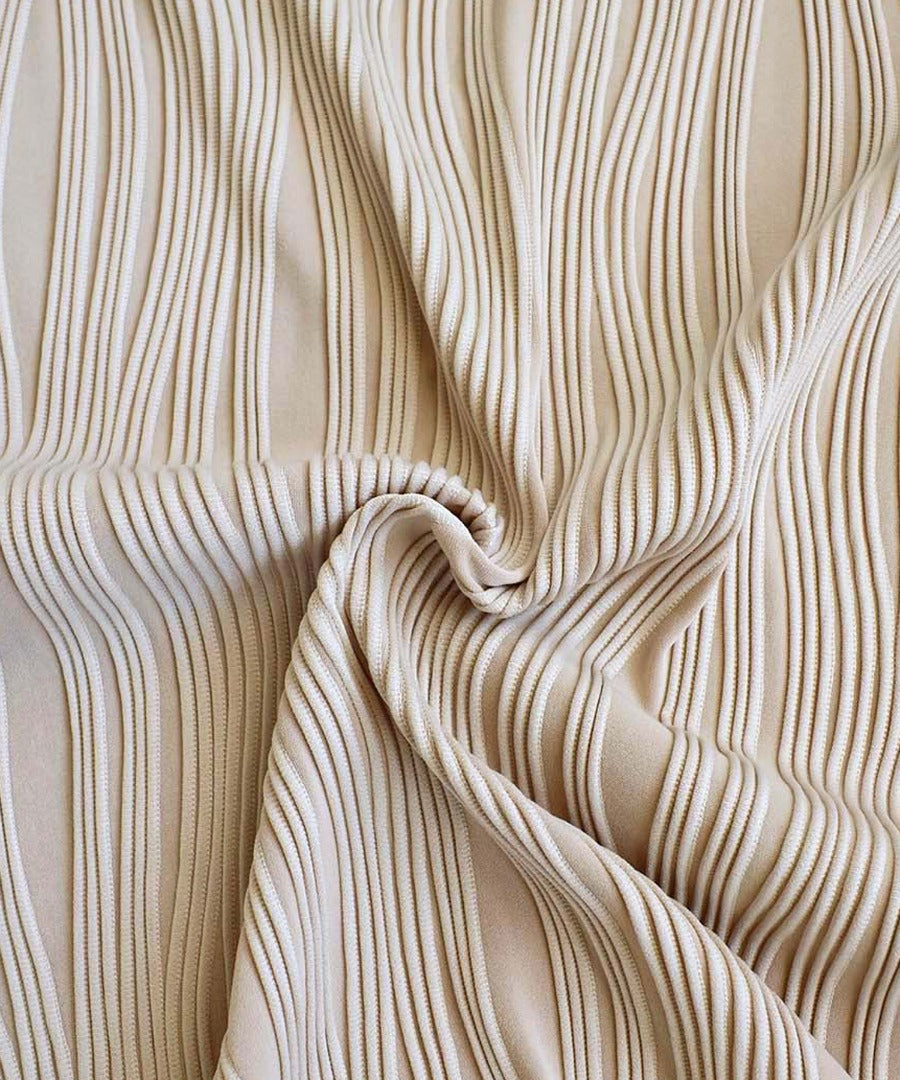 wavy pleats vest / beige