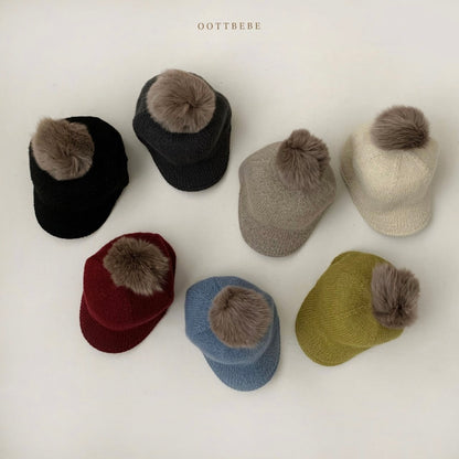 drop knit cap / olive