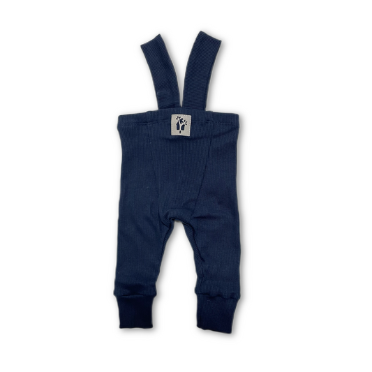 ribbed leggings with braces / navy