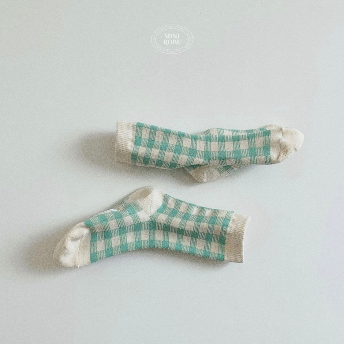 natural check socks 5p set [minirobe]