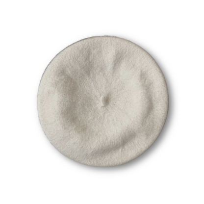 wool beret / ivory
