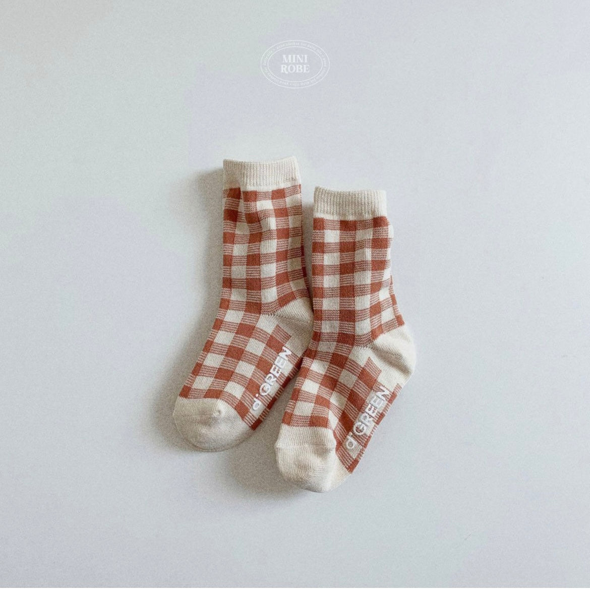 natural check socks 5p set [minirobe]