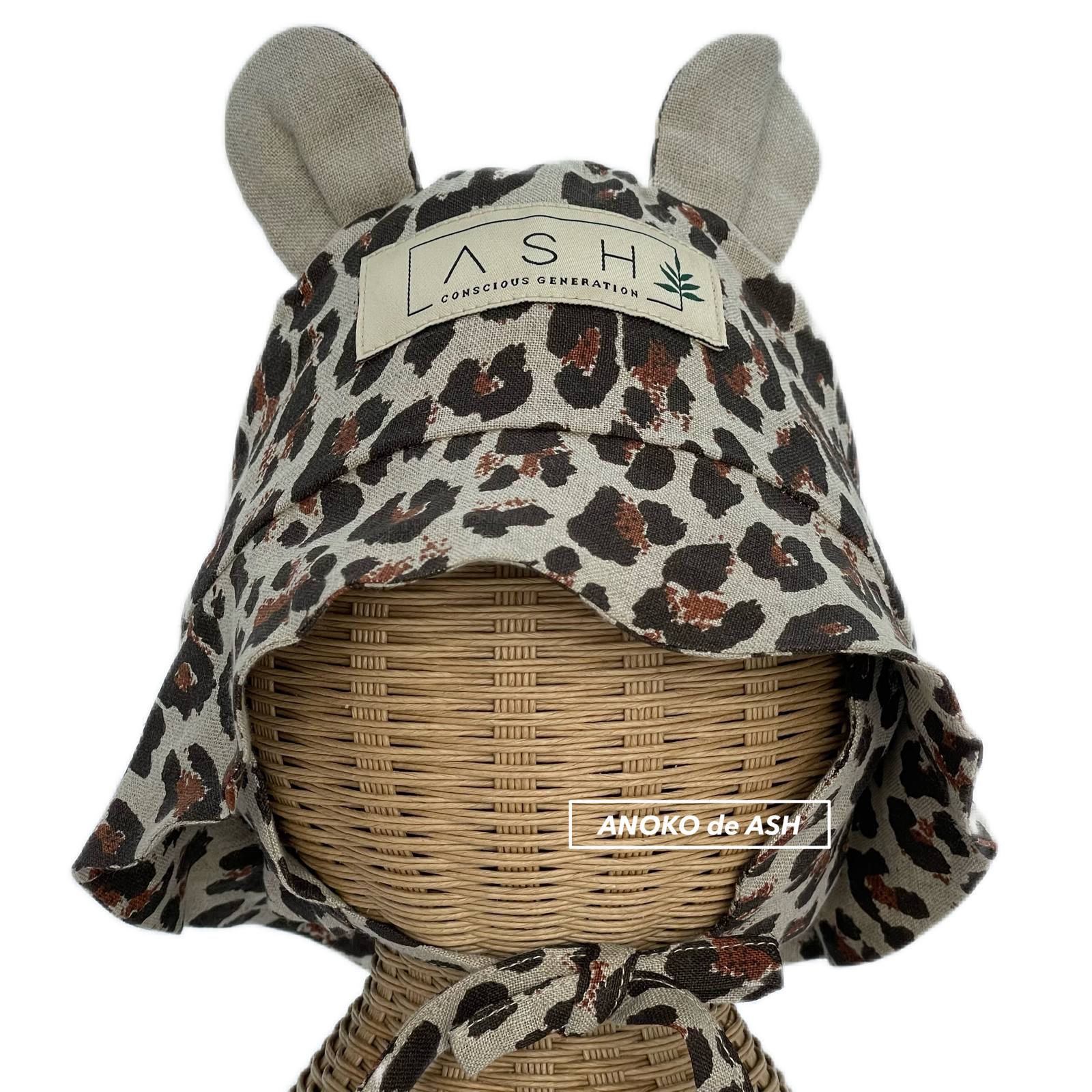 bear hat / leopard / straight / neutral [ASH generation] – ANOKO.