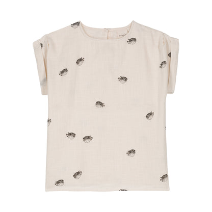 BLOUSE PRASLIN / ecru - puffer fish