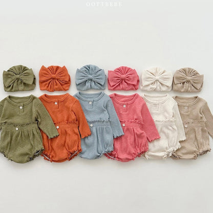 macaron ribbon turban / khaki